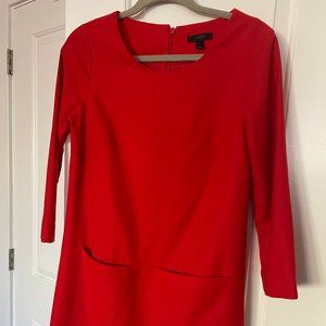 J. Crew Red Dress with Pockets